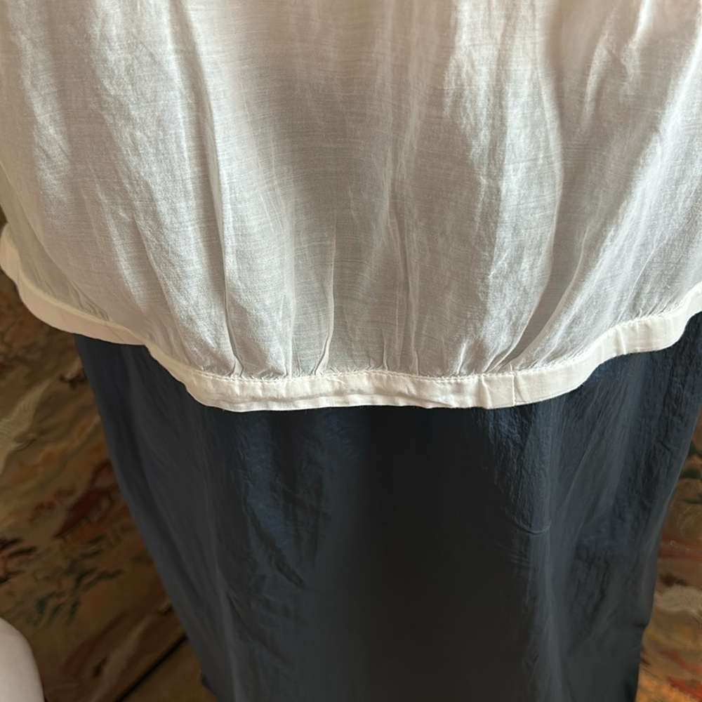 FREE PEOPLE EMBROILED CROCHET DETAIL BOHO HIDDEN BUTTONS CLOSURE BLOUSE TOP SZ M - Picture 7 of 15